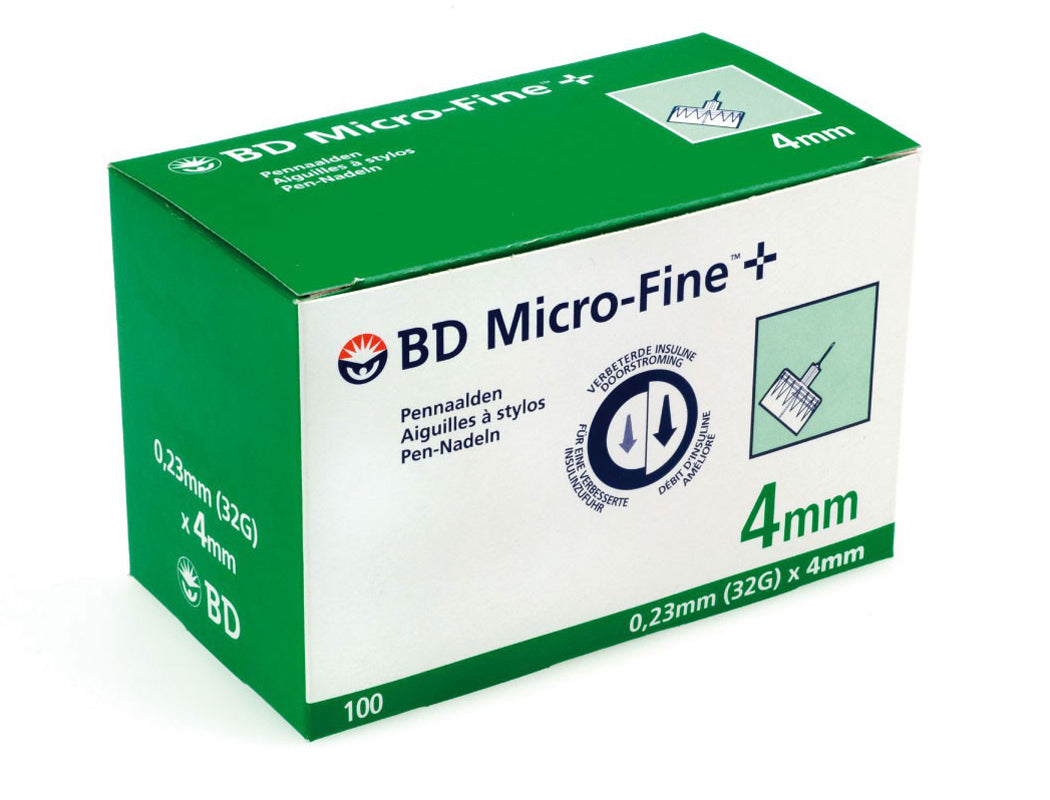 Agulhas BD Micro-Fine™+ - 32G × 4 mm