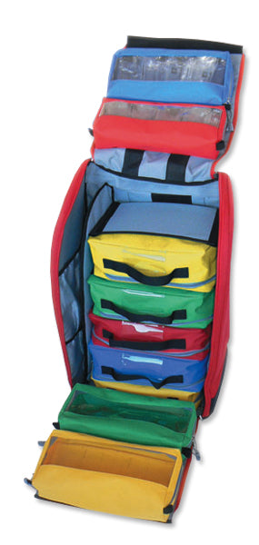 Mochila de emergência - Cordura - vermelho