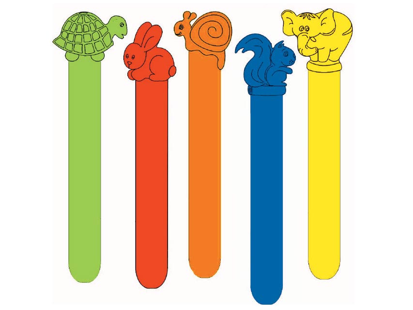 Abaixa-línguas coloridos pediátricos