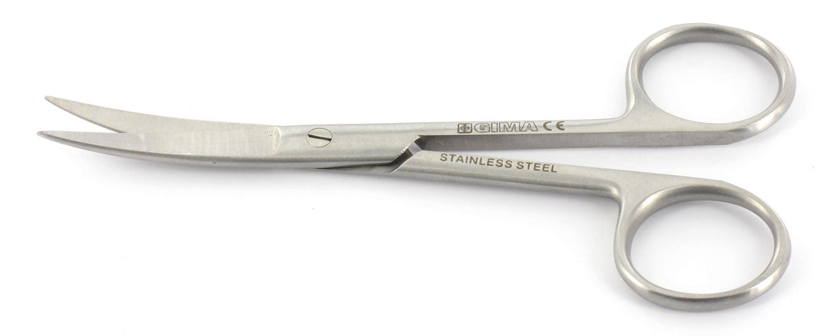 Tesoura curva bico fino/fino - 11,5 cm