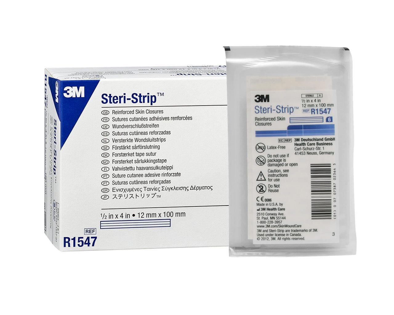 3M™ Steri-strip™ - Suturas Estéreis Adesivas - 100 × 12 mm - R1547