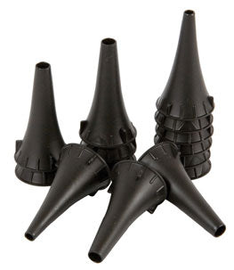 Espéculos auriculares descartáveis pretos Ø 4 mm - compatibilidade Welch Allyn