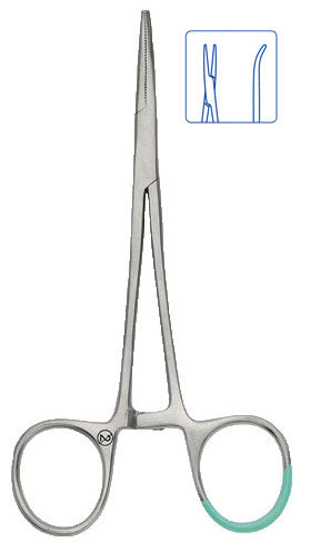 Pinça Hartmann descartável Halsted-Mosquito anatómica curva - 12,5 cm