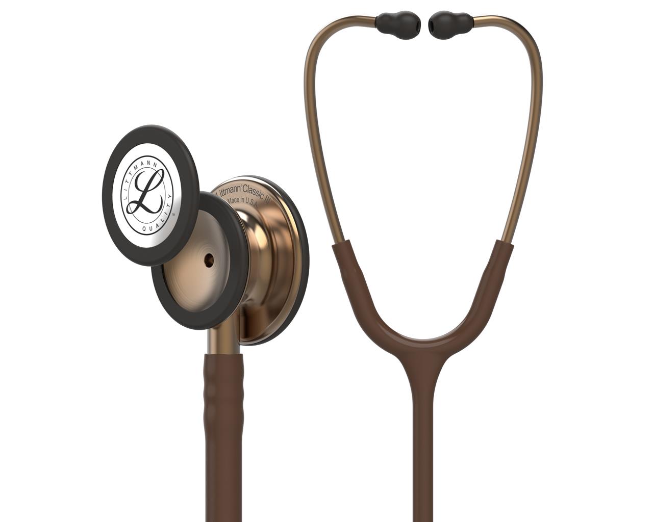 Estetoscópio Littmann Classic III - 5809 - chocolate acabamentos cor de cobre