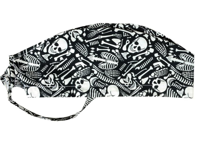 Touca cirúrgica fantasia esqueleto - M