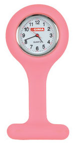 Relógio redondo para enfermeiros - cor-de-rosa