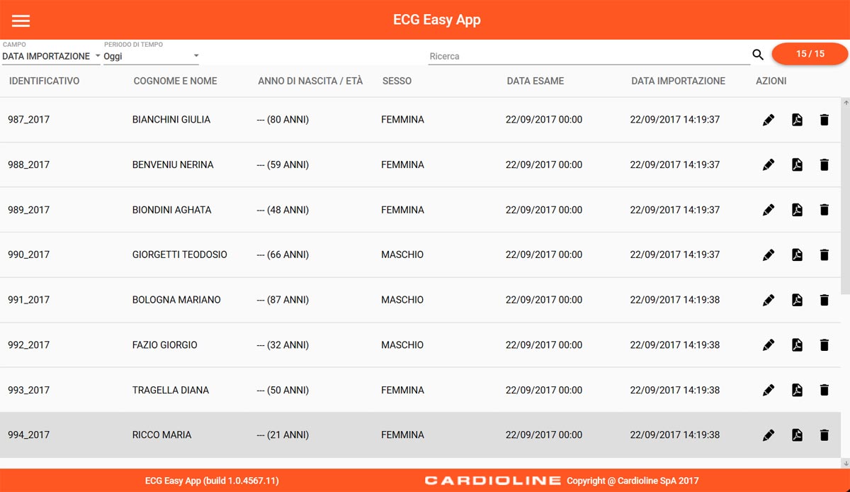 Software ECG Easy App para ECG100 e ECG200