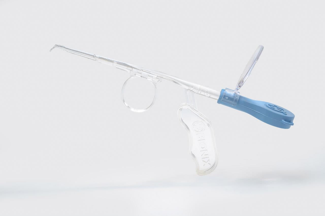 Curetas ORL transparentes articuladas com iluminador LED e lente