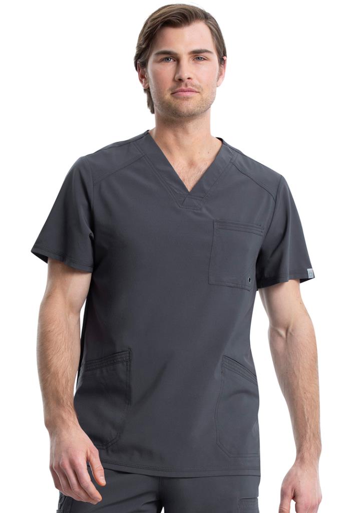 Túnica masculina com decote em V Cherokee Infinity cinzento escuro - tamanho XL