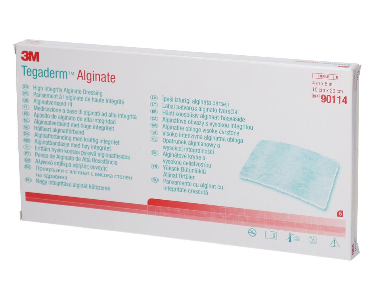 3M™ Tegaderm™ Alginate 90114 Penso de alginato de cálcio de alta integridade - 10 × 20 cm