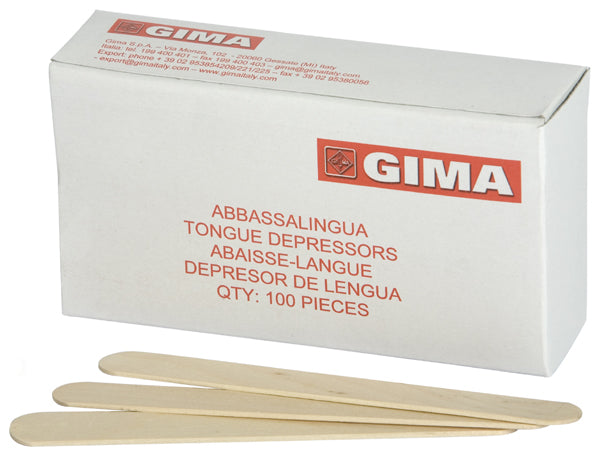 Abaixa-língua de madeira não estéreis - 100 peças