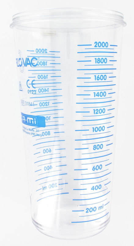 Vaso de 2 litros para sacas descartáveis para aspirador