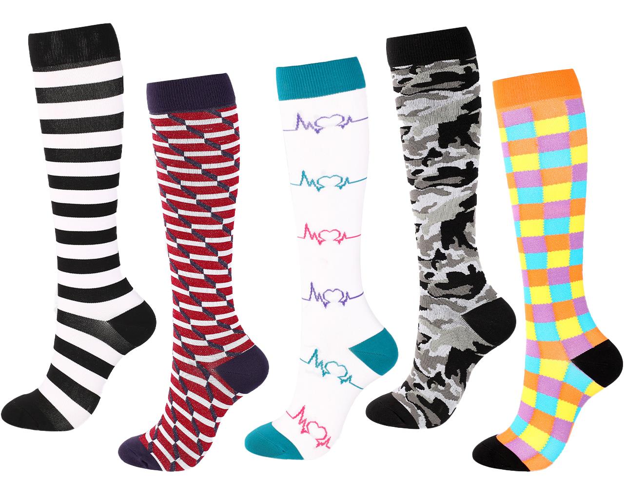 Meias de compressão gradual Funny Twist - tamanho L-XL