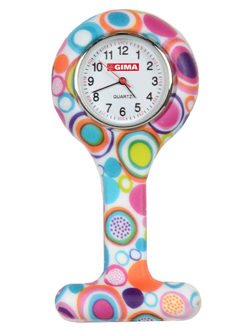 Relógio redondo para enfermeiros  - fantasia com bolhas