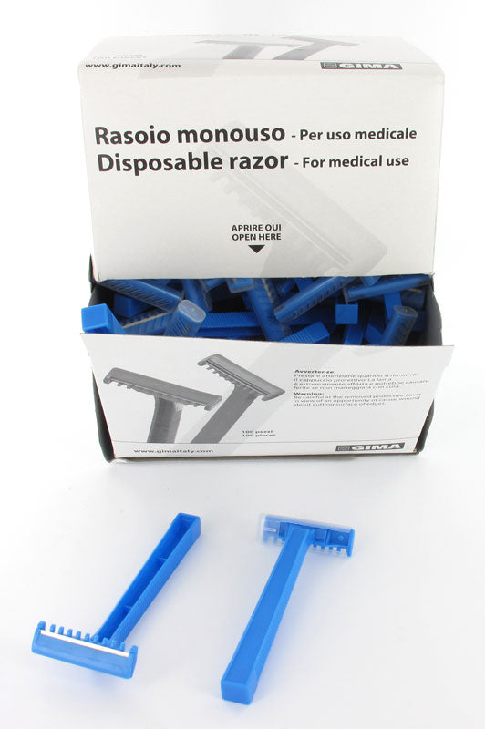 Navalhas descartáveis não estéreis com lâmina única
