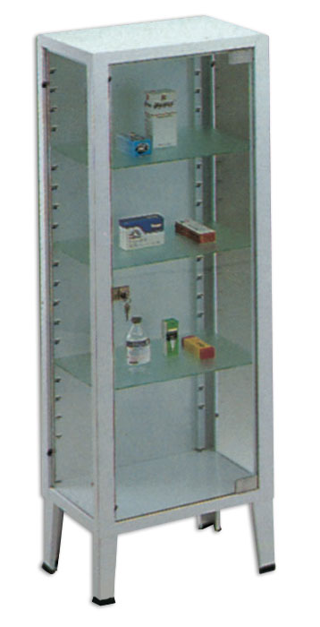 Vitrina 1 porta e 3 prateleiras - vidro temperado