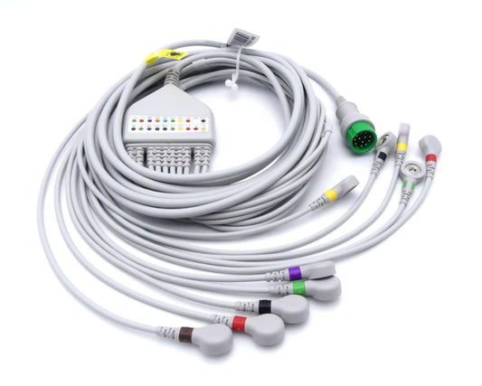 Cabo de ECG de 10 terminais para K12 e K15 com 10 fios