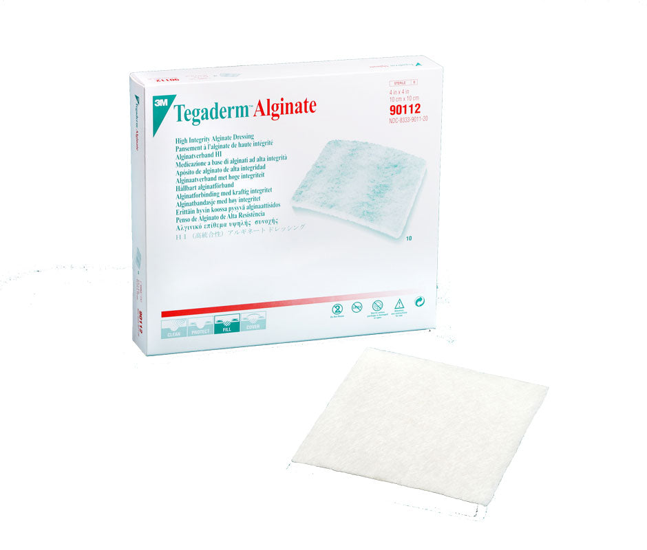3M™ Tegaderm™ Alginate 90112 Penso de alginato de cálcio de alta integridade - 10 × 10 cm