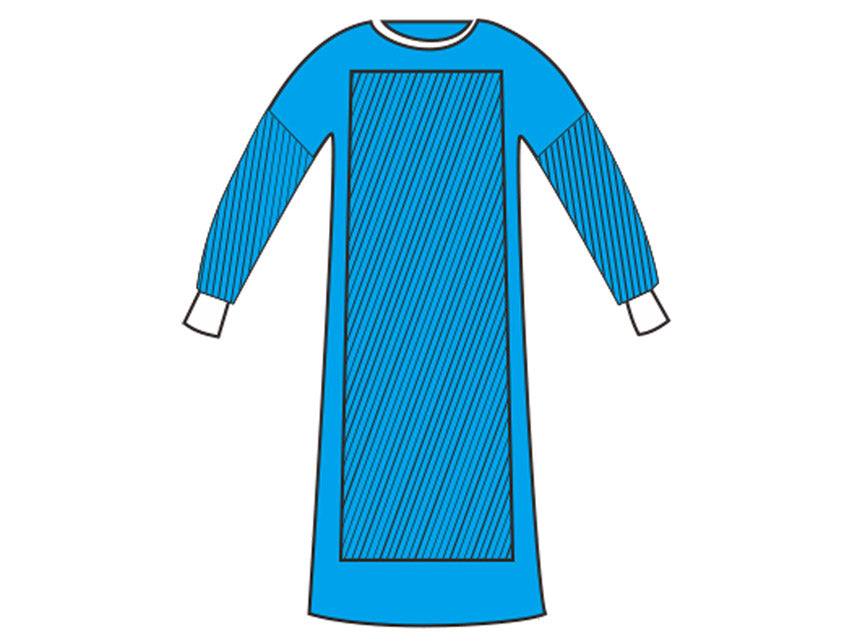 Bata cirúrgica estéril reforçado 50 g/m2 130 × 150 cm - XL