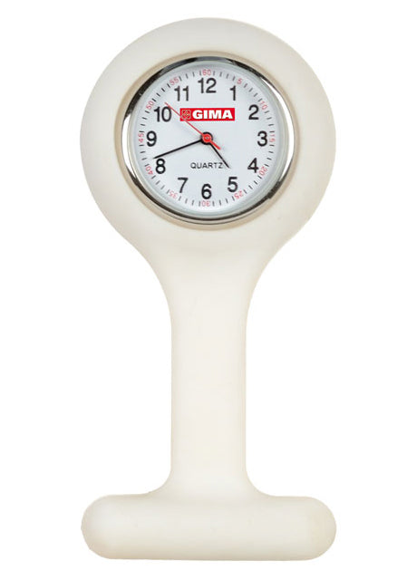 Relógio redondo para enfermeiros - branco