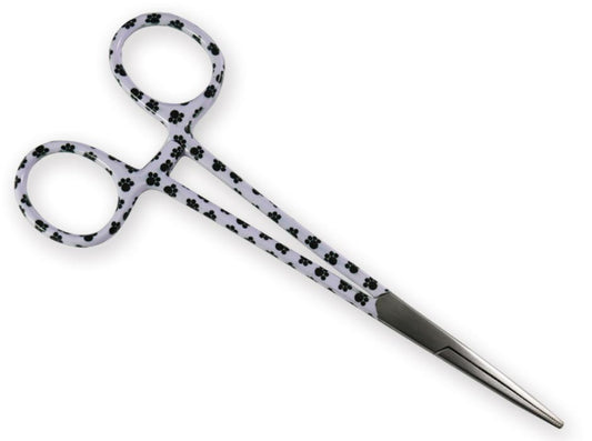 Pinça de artéria em aço com fantasia com pegadas 16 cm