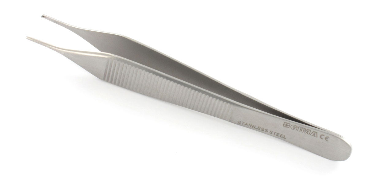 Pinça Micro Adson cirurgia - 12 cm - 1×2 dentes
