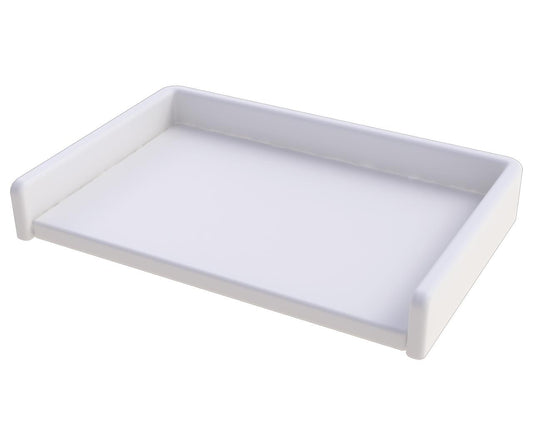 Fraldário branco por móvel de base duplo