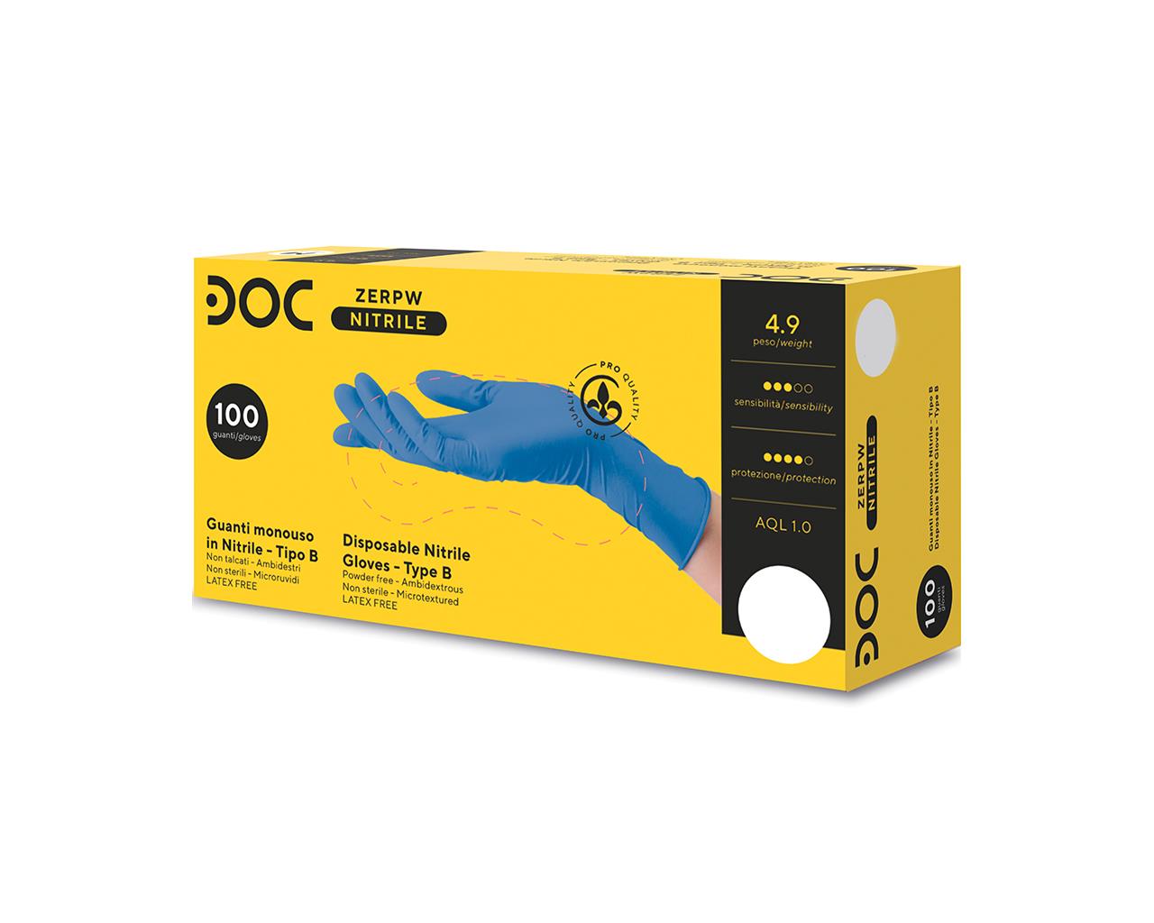 Luvas de nitrilo sem pó - médias