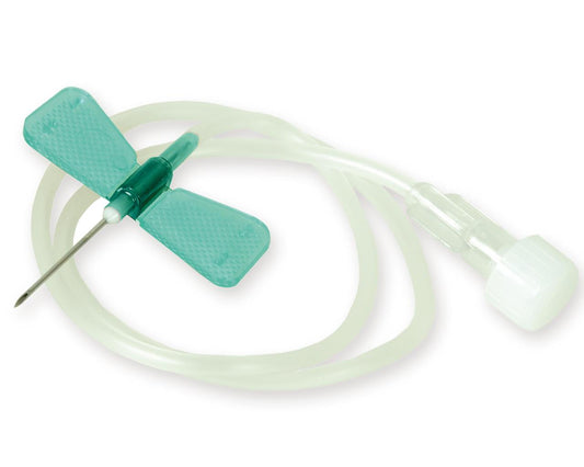 Agulhas epicranianas FlySet 21G×3/4” - 0,8×19 mm - Verde