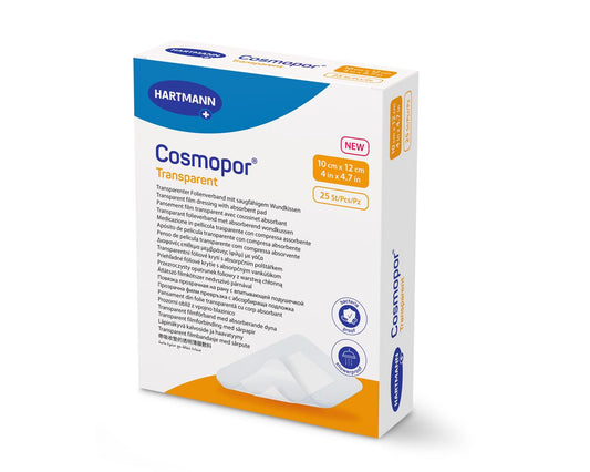 Cosmopor Transparent Medicamento adesivo transparente com tampão - 10 × 12 cm