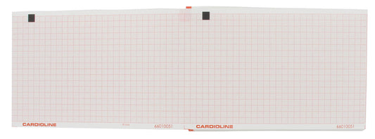 Papel térmico original Cardioline ecg z-fold para ECG 100+ e 100S, 100 × 150mm × 180 f. 10 peças