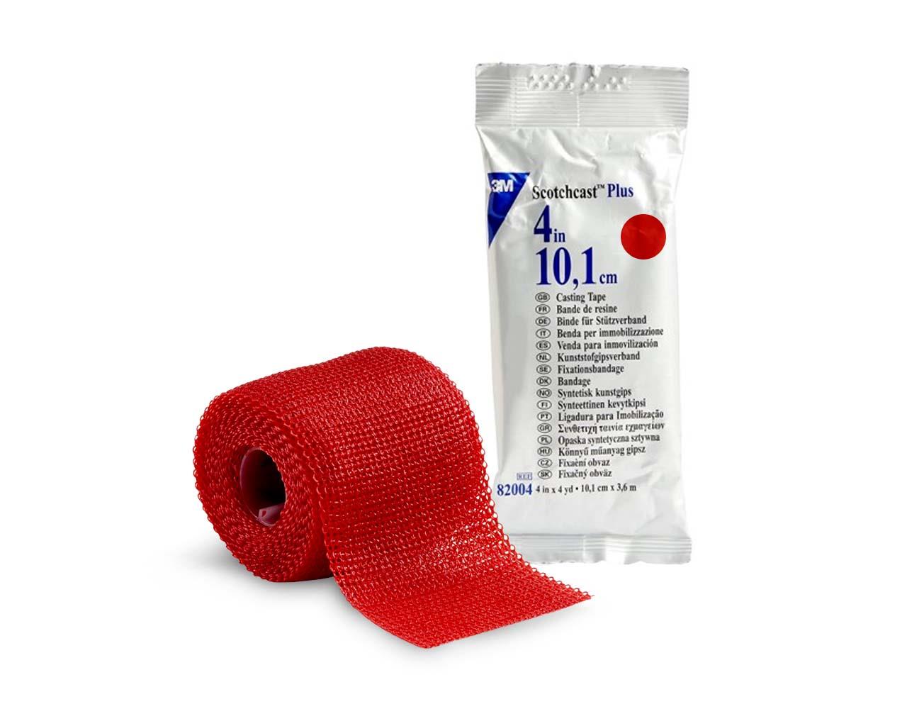 3M™ Scotchcast™ Plus 82004 vermelho Ligadura de giz - 10 cm × 3,65 m