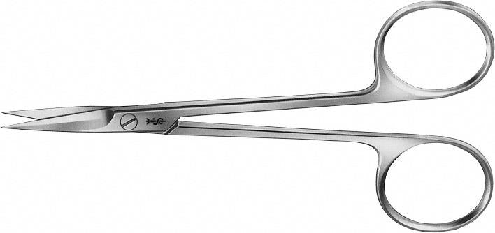 Aesculap Tesoura reta pontas agudas 12 cm