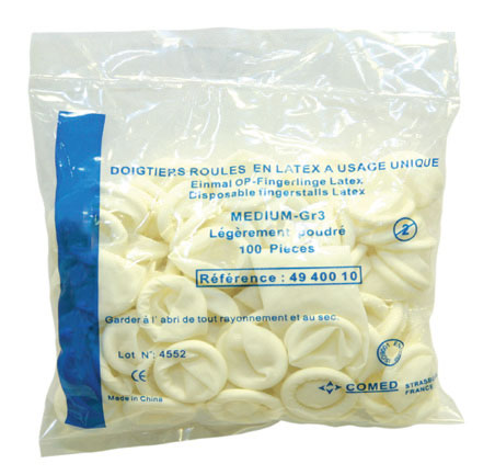 Dedeira de látex - tamanho grande - 100 pcs.