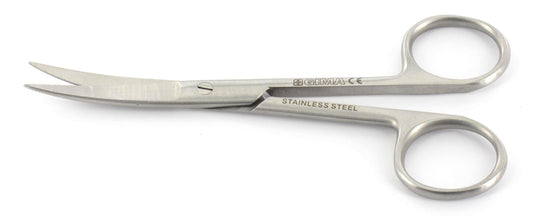 Tesoura curva bico fino/fino - 11,5 cm