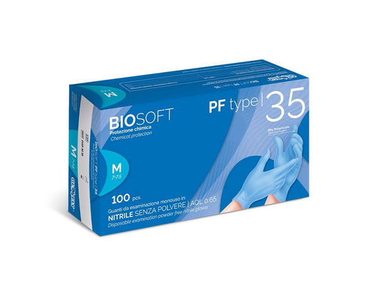BIOSOFT PF Type 35 Luvas em nitrilo sem pó - XL