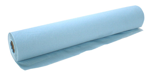 Rolo de papel em polietileno gofrado - 50 cm × 50 m - azul claro