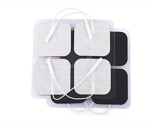 Eléctrodos para electroestimulação reutilizáveis com cabo de 50×50 mm