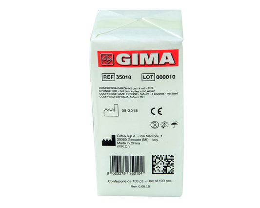 Compressas de gaze TNT 4 capas - 5 × 5 cm