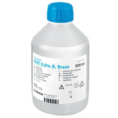 Ecotainer NaCl 0,9% solução salina estéril - 1 frasco de 500 ml