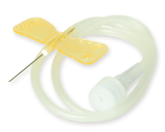 Agulhas epicranianas FlySet 25G×3/4” - 0,5×19 mm - Laranja