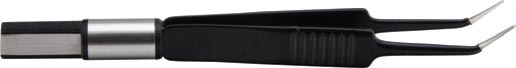Pinça bipolar antiaderente curva 11,5 cm - pontas 0,7 mm