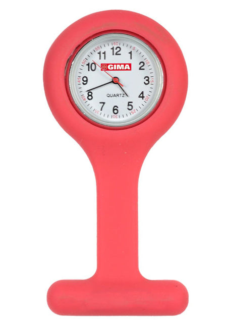 Relógio redondo para enfermeiros - vermelho