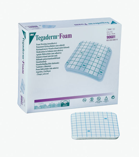 3M™ Tegaderm™ Foam 90601 Non-Adhesive - 10 × 10 cm