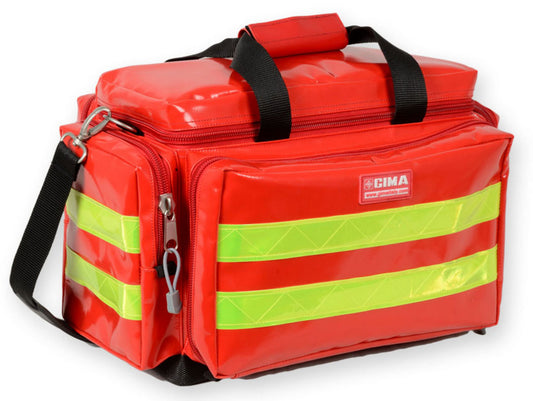 Bolsa para emergência em Cordura revestida a PVC - vermelha - pequena