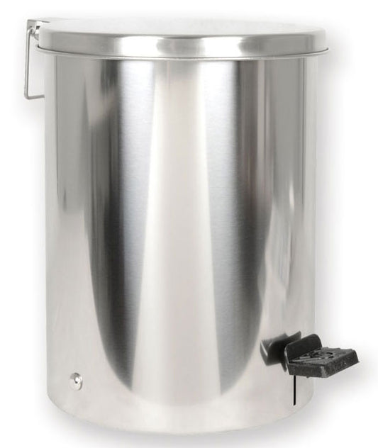Balde lixo inox com pedal de pé - 12 litros