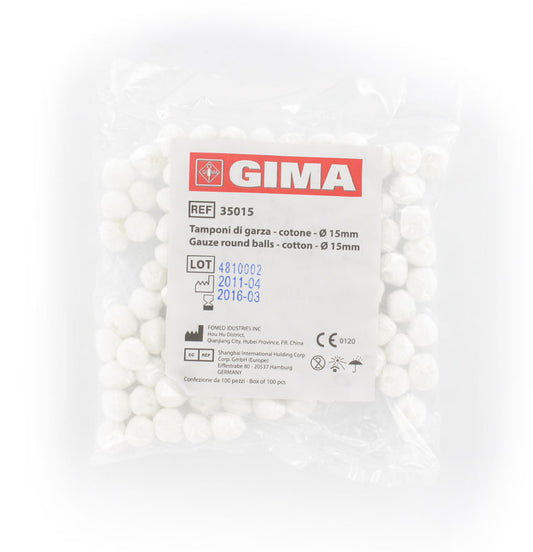 Tampões redondos de gaze em algodão - Ø 15 mm