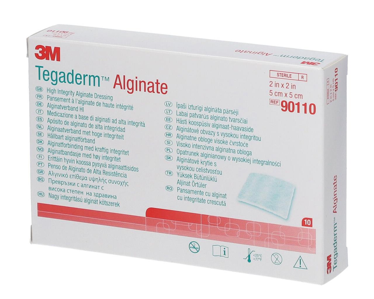 3M™ Tegaderm™ Alginate 90110 Penso de alginato de cálcio de alta integridade - 5 × 5 cm
