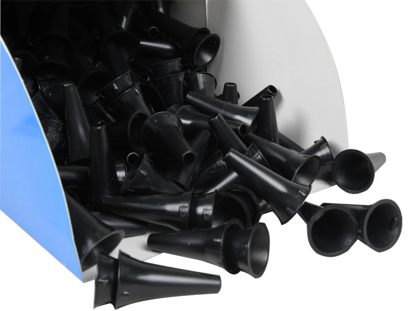 Mini espéculos descartáveis preto - Ø 4 mm