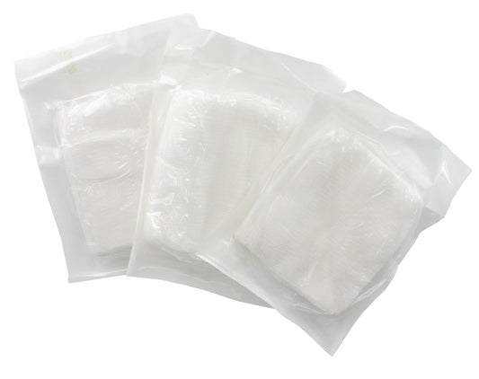 Dispenser compresse gaze algodão estéreis 17 fios, 12 capas  - 7,5 × 7,5 cm